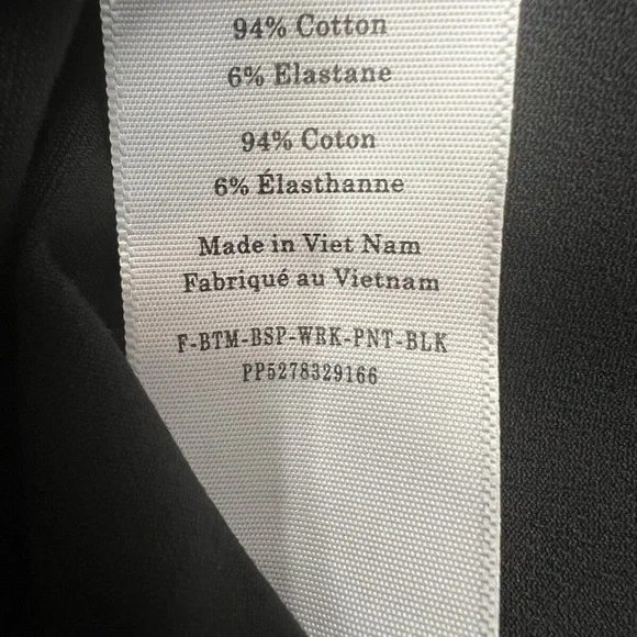 Everlane Dress Pants The‎ Side-Zip Ankle Stretch Cotton Work Womens Black Size 6 - Picture 5 of 15